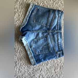 blue jean shorts